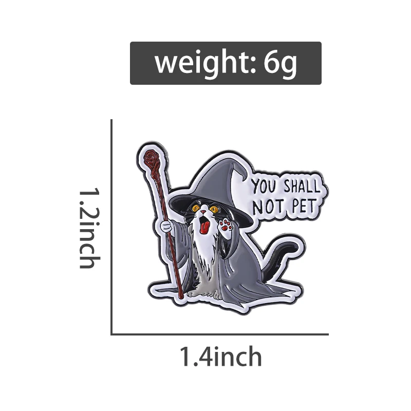 Regenbogen Katze Emaille Pins Cartoon Japanische Anime Mädchen Cowboy Brosche Revers Abzeichen Nette Lustige Memes Schwarz Kätzchen Schmuck Geschenk – Detail 12