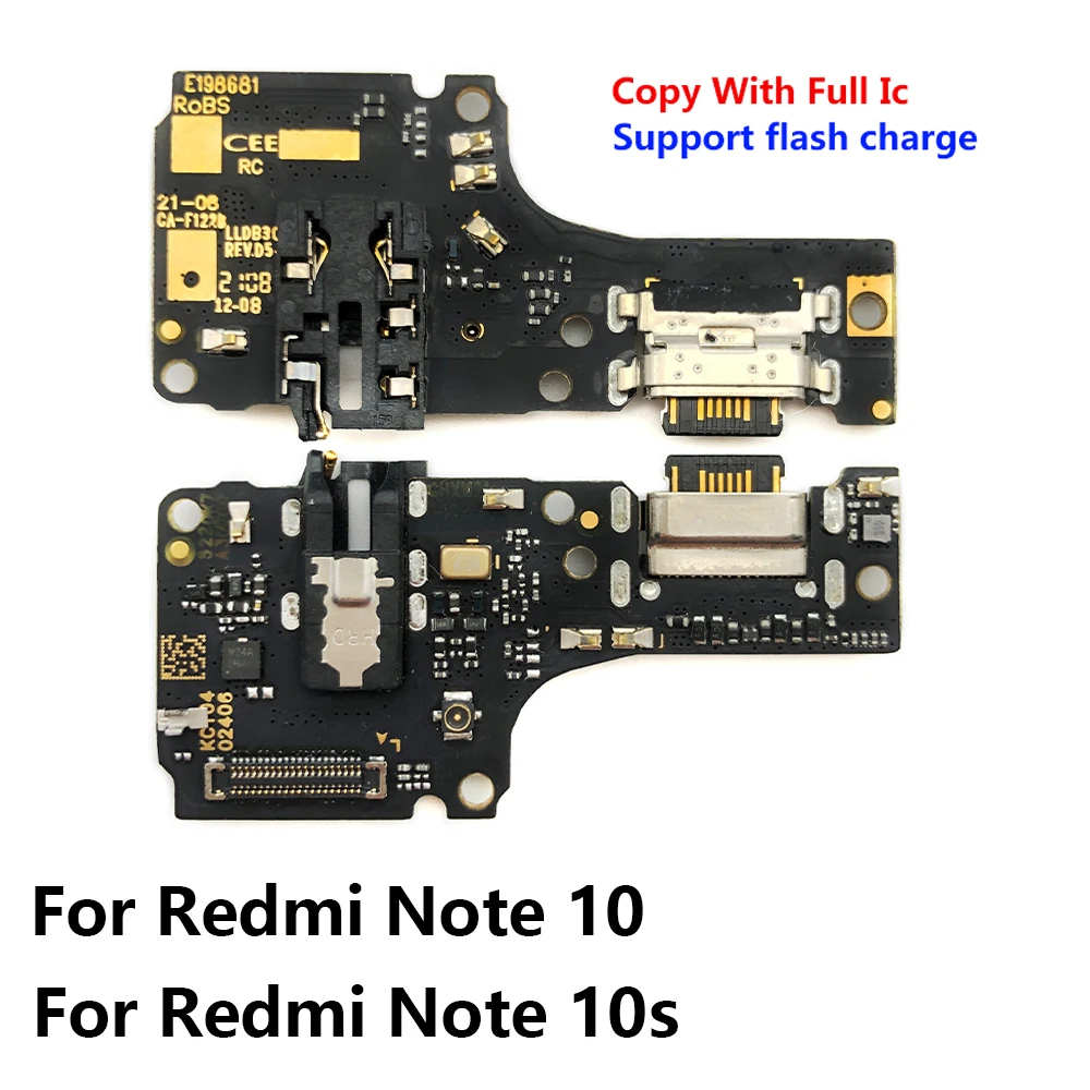 USB Charging Port Board Flex Cable Connector For Xiaomi Poco X3 M4 Pro M3 Redmi Note 7 8 8T 9S 9 10 10s 11 Pro 4G 5G Microphone