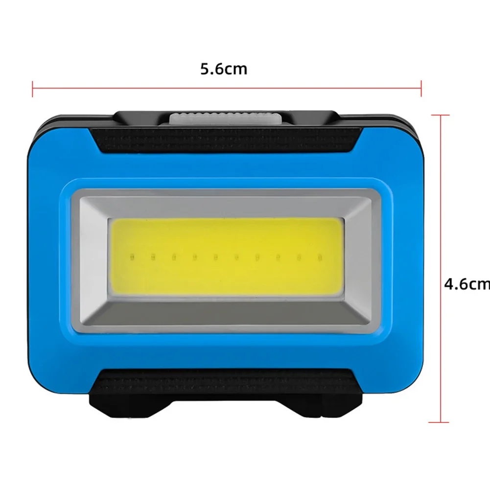 Mini Headlights Portable COB LED Headlamp Battery Powered Waterproof Head Lamp Flashlight 3 Modes Work Headlamp Head Front Light