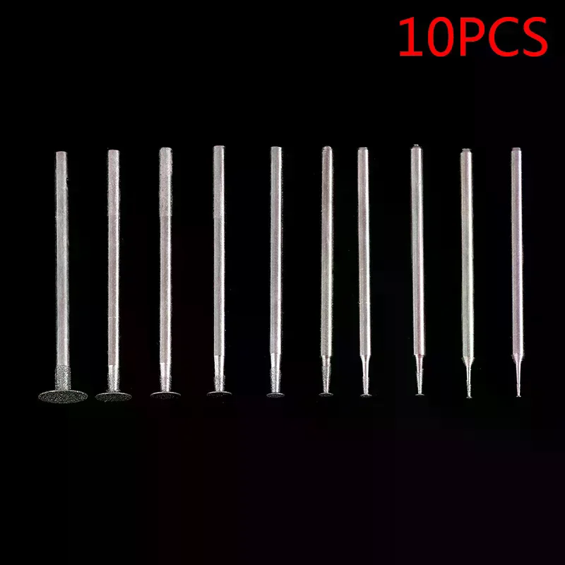 Grinding Bit Accessory Ultra-Thin T Head Shank Diamond Mounted Point Stone Jade Carve Polish Engrave Tool 10PCS