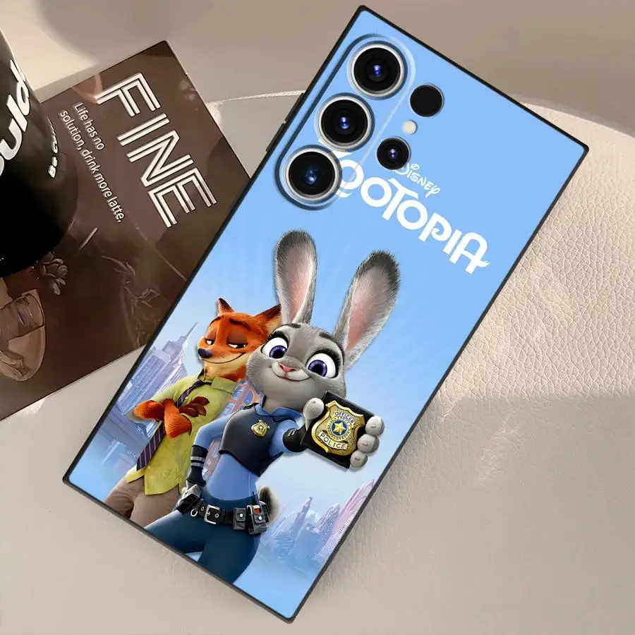 Soft Back Phone Cover Case for Samsung Galaxy S22 S23 FE S21 S24 Plus S25 Ultra S20 S25+ S9 S24+ Disney Judy Nick