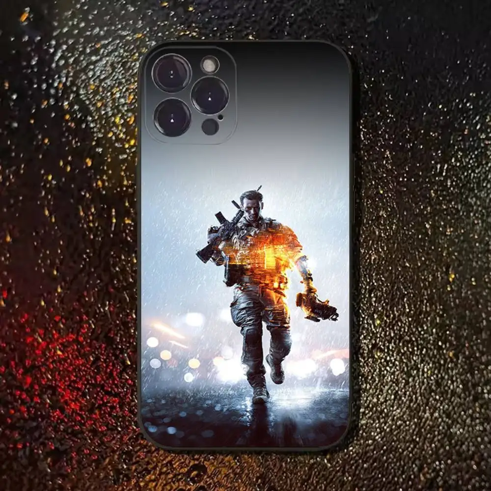 B-Battlefield 6 Game Phone Case For iPhone 17,16,15,14,13,12,11 Plus,Pro Max,XS,X,XR,SE,Mini,8,7,Soft Silicone Black Cover