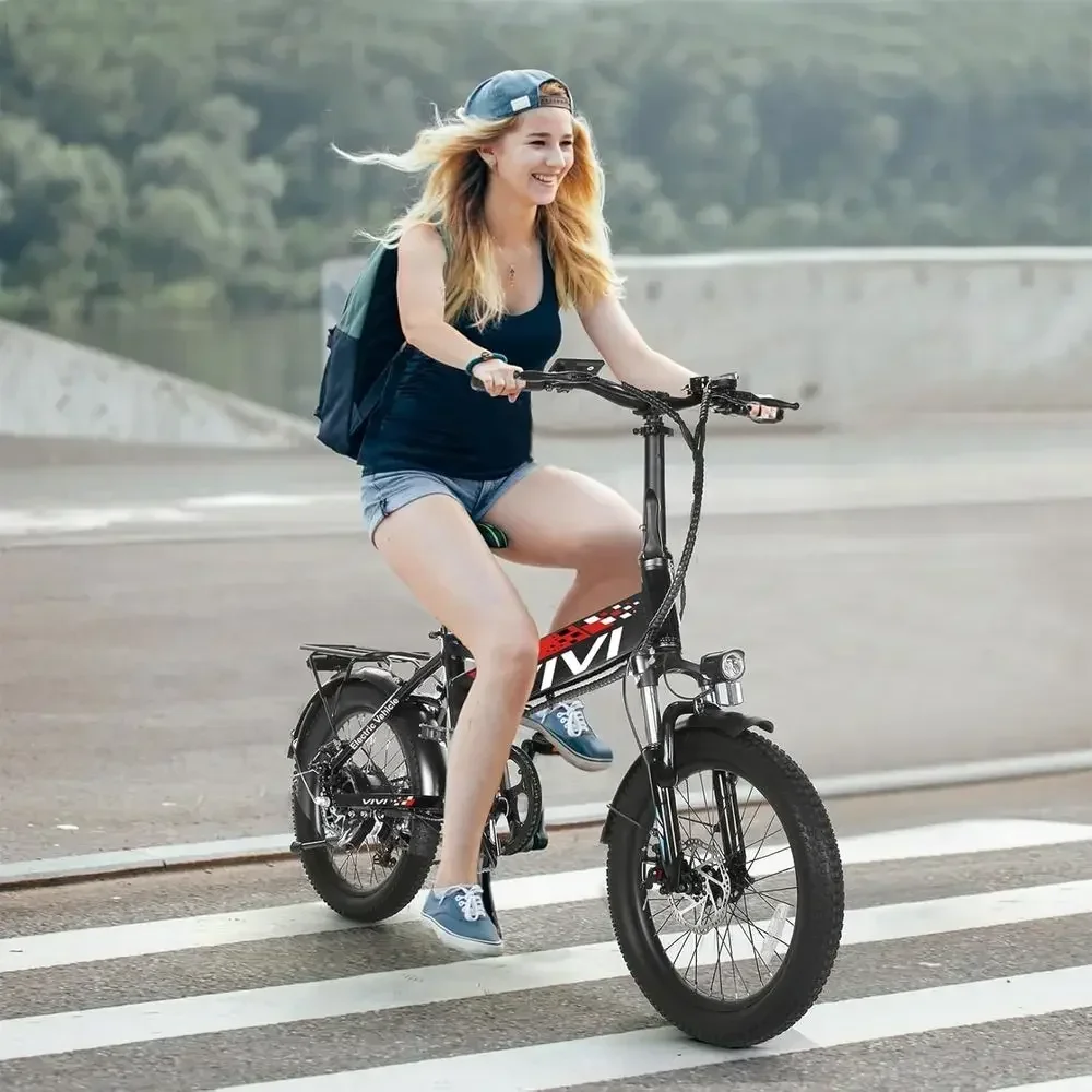 20 500W Adult Electric Bike, 48V 374.4Wh Removable Battery, Up to 50 Miles Range, 21.7MPH, Cruise Control, Shock Absorber, UL284