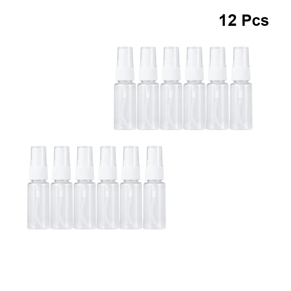 

12 Pcs Clear Spray Bottles Travel Liquid Pump Container Press Leakproof Cosmetics Dispensing