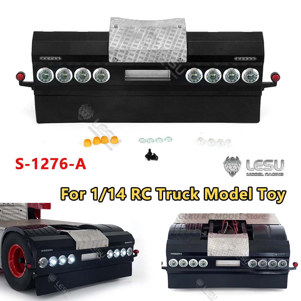 

1/14 LESU RC Heavy Duty Tractor Truck Model Toy S-1276-A Metal Tail Beam with Tail Light Set Modification Upgrade Parts