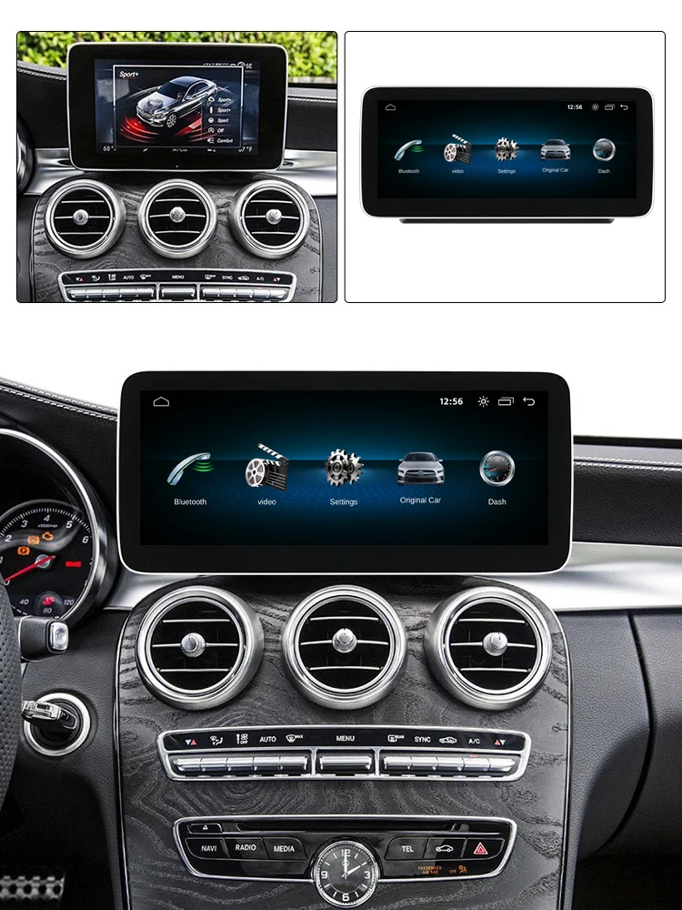 MEKEDE 10,25" 12,3" Linux Wireless CarPlay Bildschirm Android Auto Radio Autoradio für Mercedes Benz C-Klasse W205 GLC X253 V-Klasse W446 2015-2018 NTG5.0 GPS Smart Car Systeme