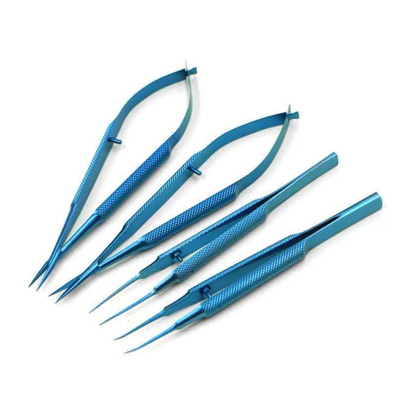 

Titanium alloy instruments set forceps needle holders Scissors Ophthalmic instruments Medical tweezers