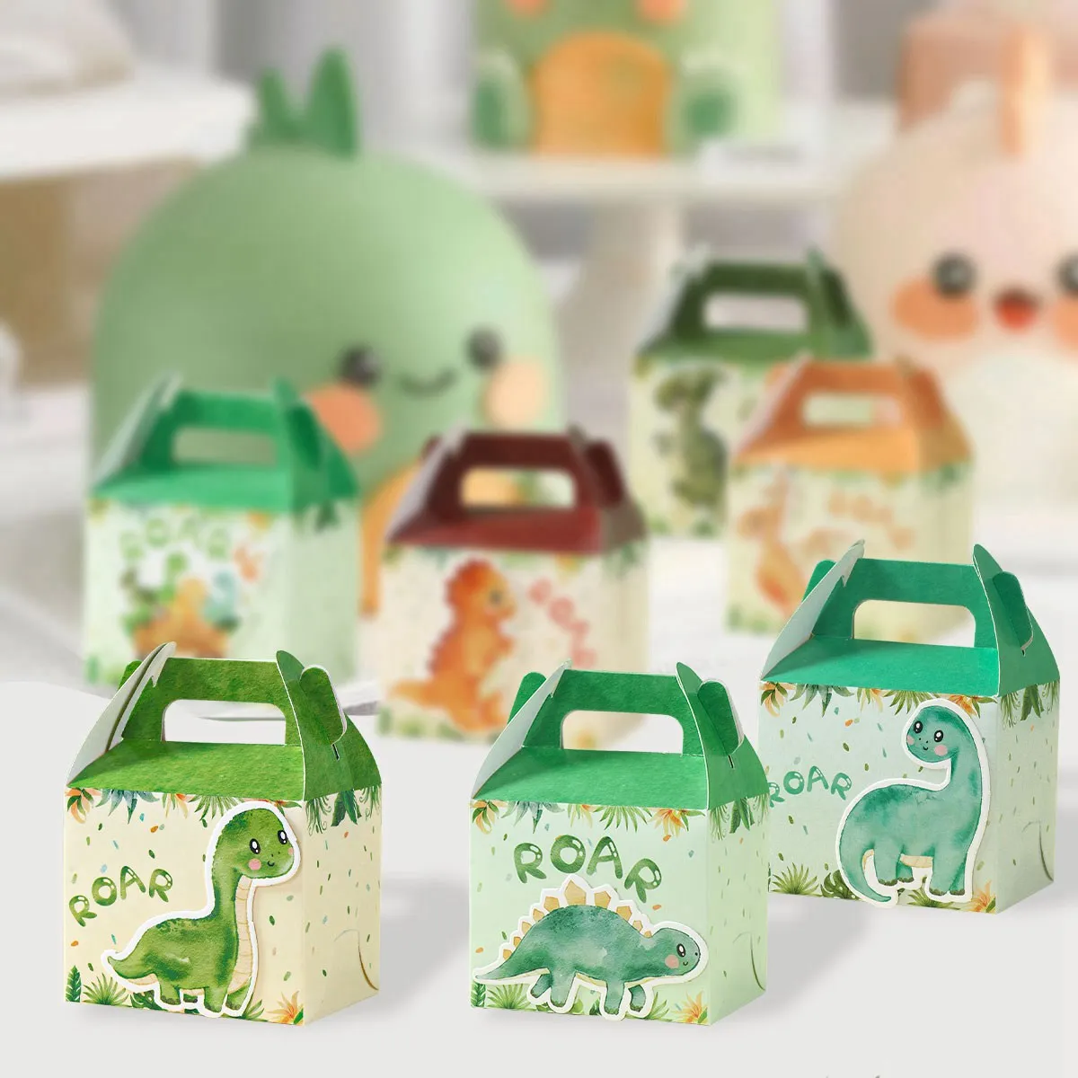 Dinosaur Animal Candy Boxes Dinosaur Birthday Party Decoration Kids Gift Packaging Box Baby Shower Decor Supplies Box Bag