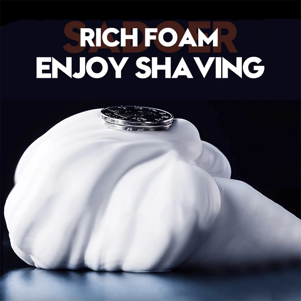 Men Shaving Mousse 60ml Men's Shaving Gel 210g Mild Men's Shaving Cream Beard Styling Moisturizing Cream Foam Beard for Shaving
