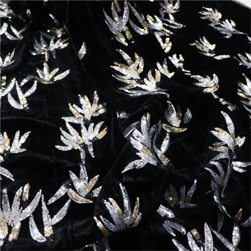 

Silk embroidery pieces embroidered patterns velvet woven fabric nightgown evening dress cheongsam