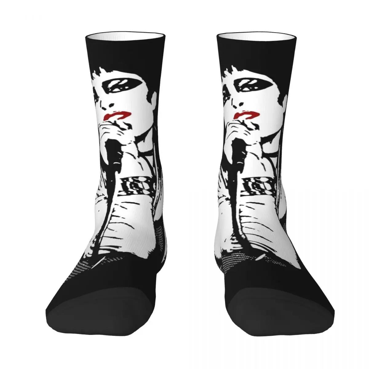 Autumn Winter Colorful Unisex Siouxsie Sioux Red Lips Socks Siouxsie and the Banshees Non-slip Crew Socks