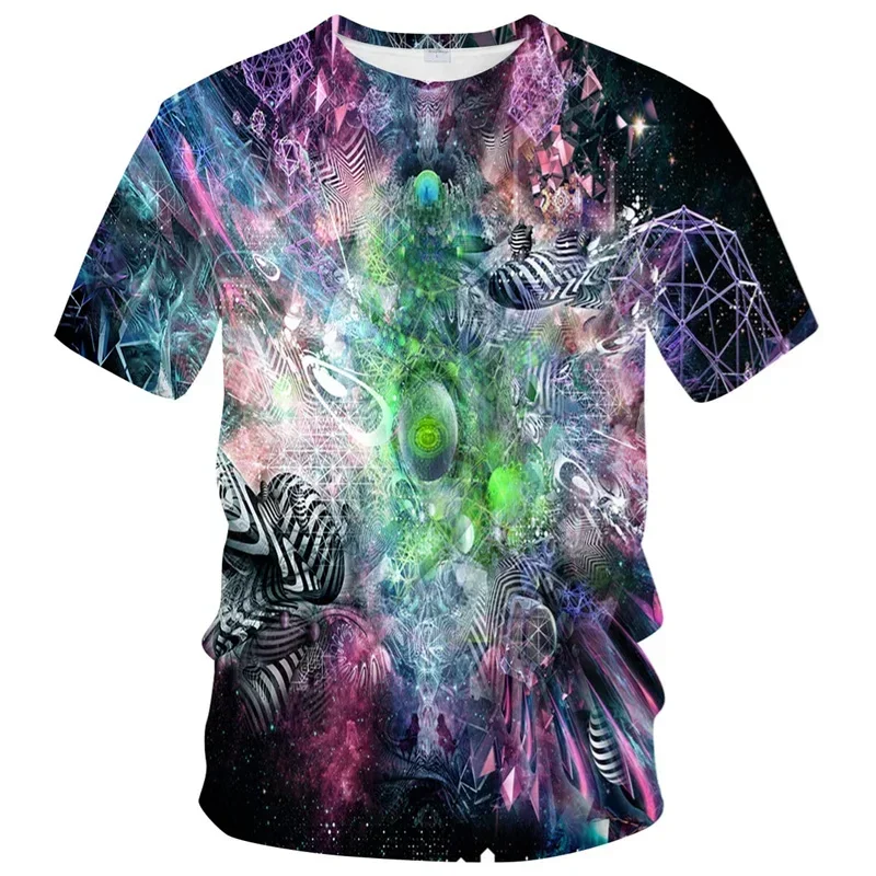 

Abstract Tie Dyed Pattern Men's T-Shirts Personalized Fashion 3D Printing O-Neck Top Casual Street Summer New Short Sleeve Tees