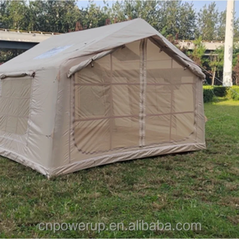

YTYIN 8.0 AB-Door Inflatable Tent 5-6 Person Heightened 210cm With Air Conditioner & Chimney Vent 420D PVC Mat