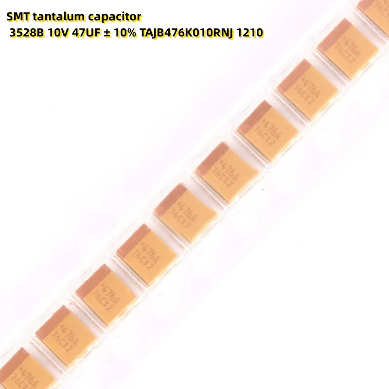 10PCS SMT tantalum capacitor 3528B 10V 47UF ± 10% TAJB476K010RNJ 1210