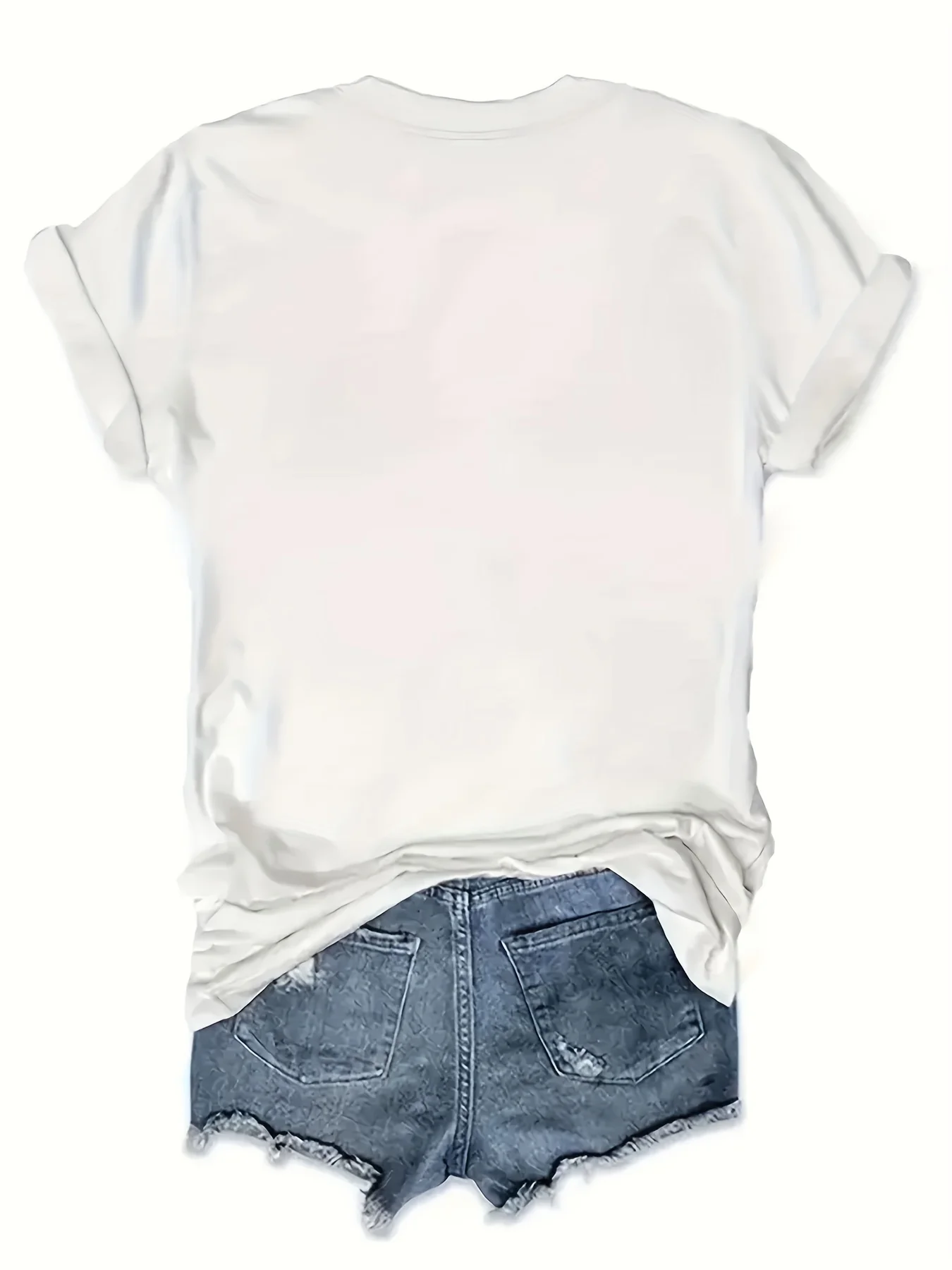 Vibrant Eiffel Tower Graphic Tee Casual Short Sleeve Crew Neck Top for Spring & Summer with Comfortable image 4