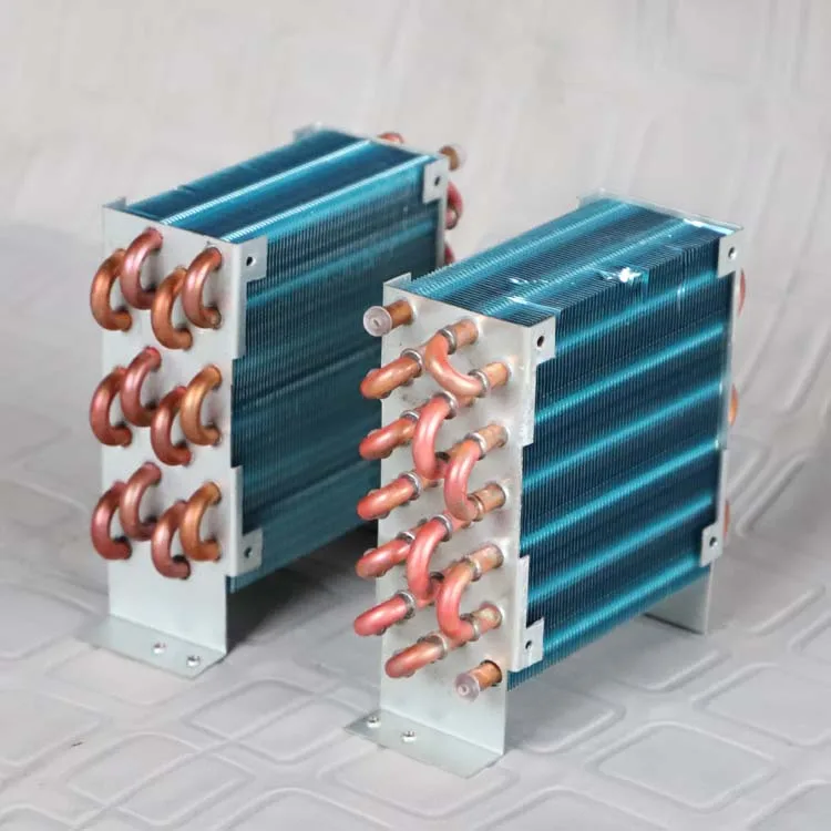 Copper Tube Finned Air Cooled Radiator, CP4x6x120 Mini Condenser 120 Single Fan Evaporator