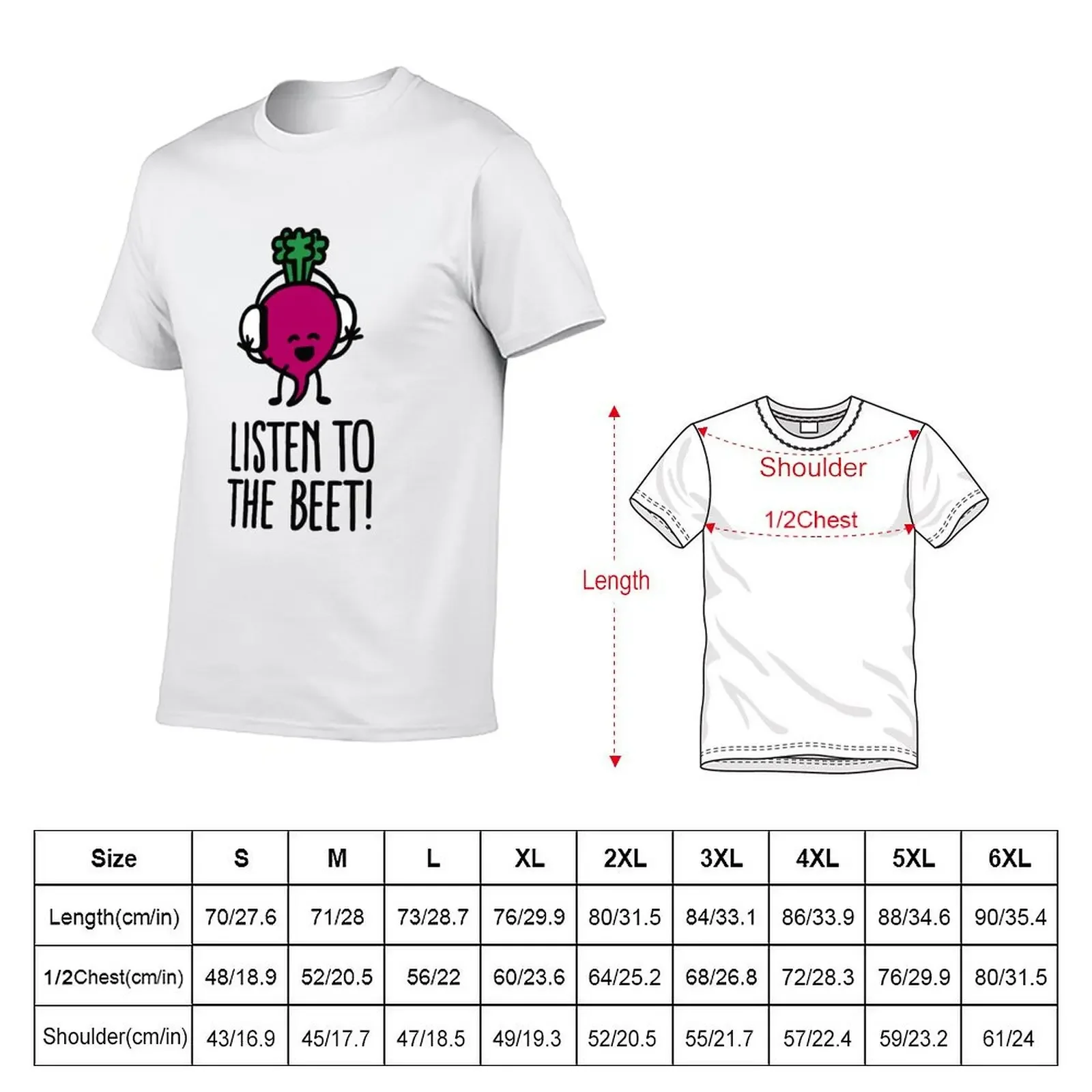 Listen to the beet T-Shirt summer clothes designer shirts street wear mens graphic t-shirts