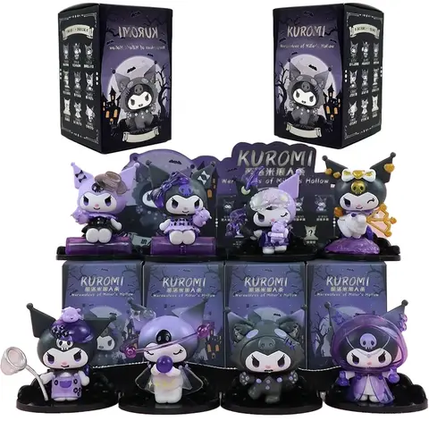 Sanrio Blind Box Cartoon Kuromi Doll Lucky Divination Anime Series Action Figure Model Doll Child Toy Desktop Decor Birthday Gif