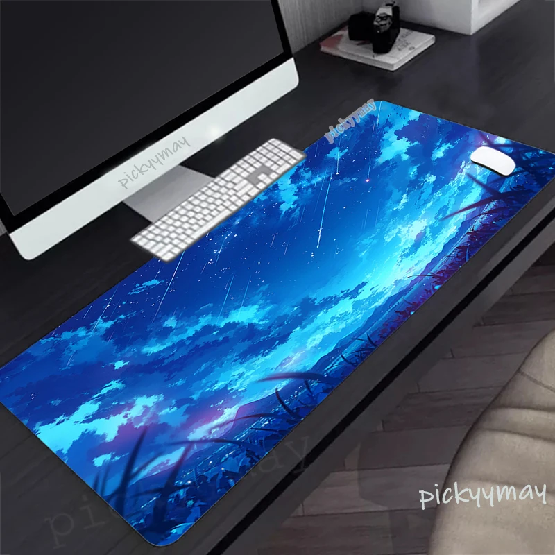 

Locking Edge Mouse Mats Large Rubber Mouse Pad 100x50cm Mousepads Gamer Mousepad Desk Pads Sky Landscape Keyboard Mat Antislip