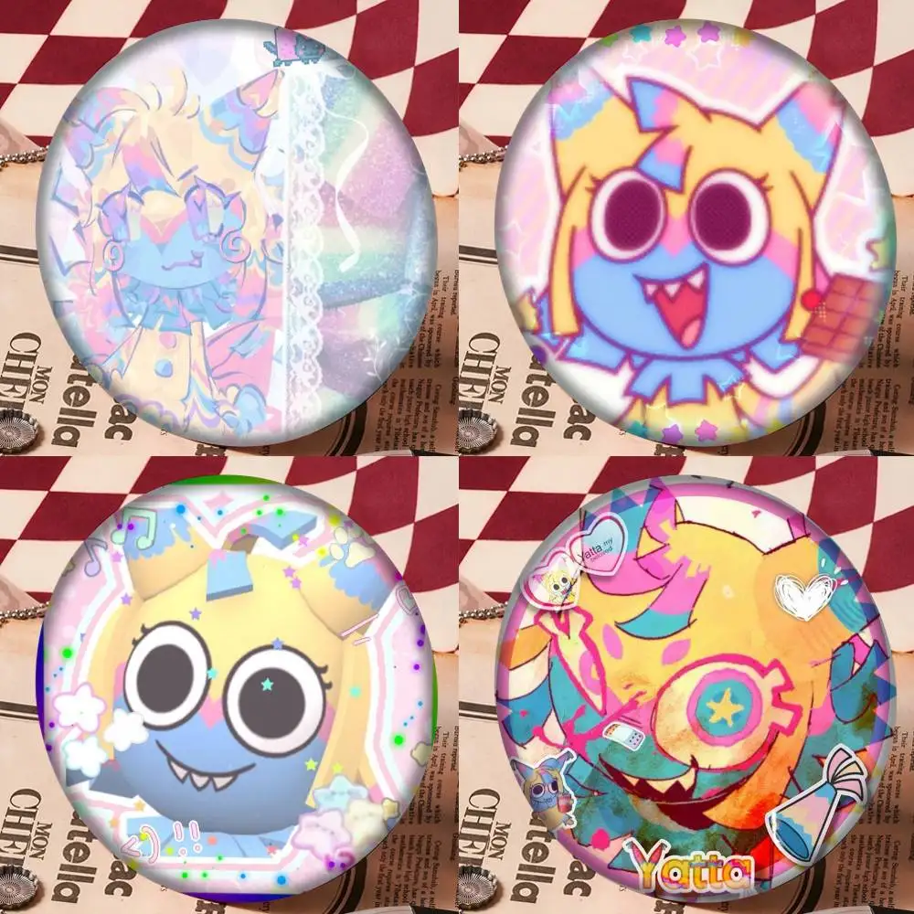 Y--yatta Round Snap-in Brooches Rock Band Lapel Pins  Badges Fan Collection Accessories Jewelry Handmade Gifts