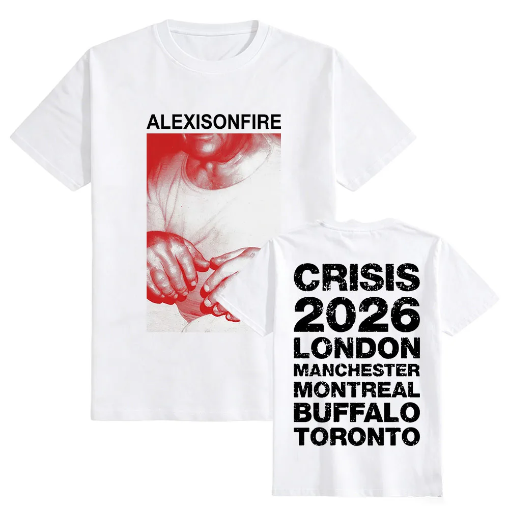Alexisonfire Crisis Tour T-Shirt Cotton Short Sleeve Summer Tshirts Unisex Streetwear Graphic Print Merch Tees Women Men Clothes