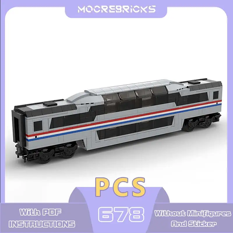 The New Metroliner Model MOC Urban Passenger Trains Building Blocks Classic Toy Bricks Desktop Decorative Children\'s Gifts