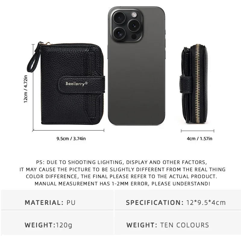 Frauen Lychee Muster Geldbörsen Zipper Haspe Hohe Qualität PU Leder Geldbörse Solide Kurze Kleine Süße Brieftasche für Weibliche Multi-karte bit