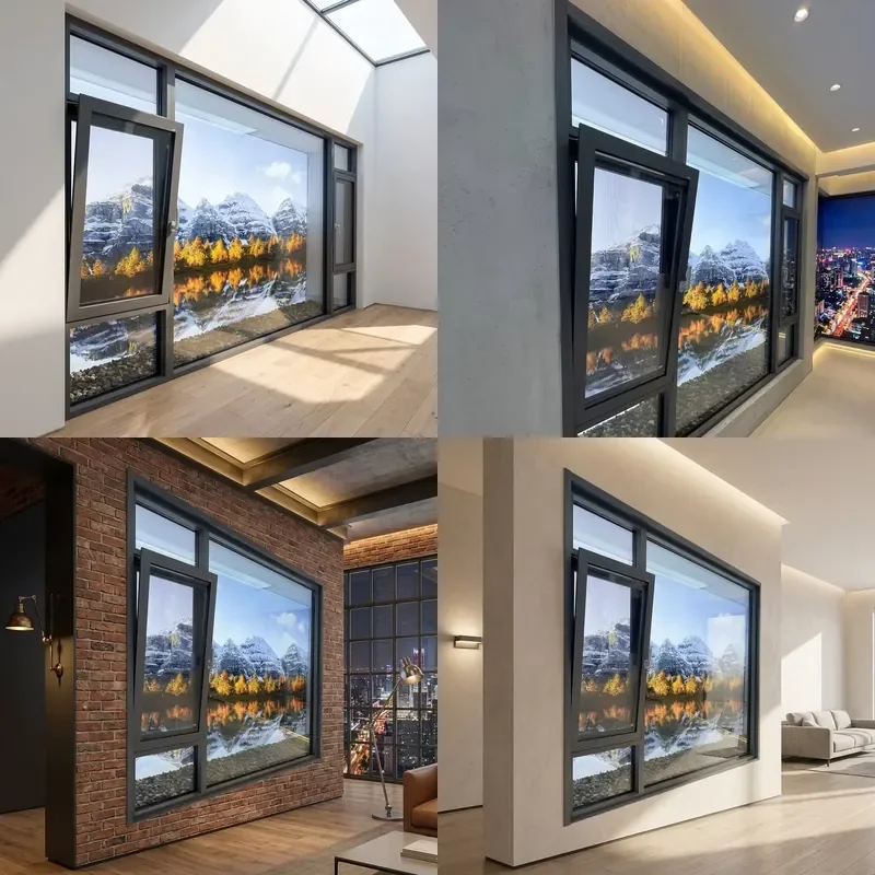 for Lukliving Storm Proof Sliding Tilt Rotating Window Energy Saving