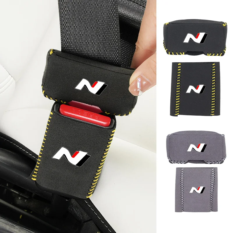 

Car Seat Belt Buckle Clip Dustproof Cover Anti Scratch Protector Accessories For Hyundai N Line Performance Santa Fe MX5 IX35