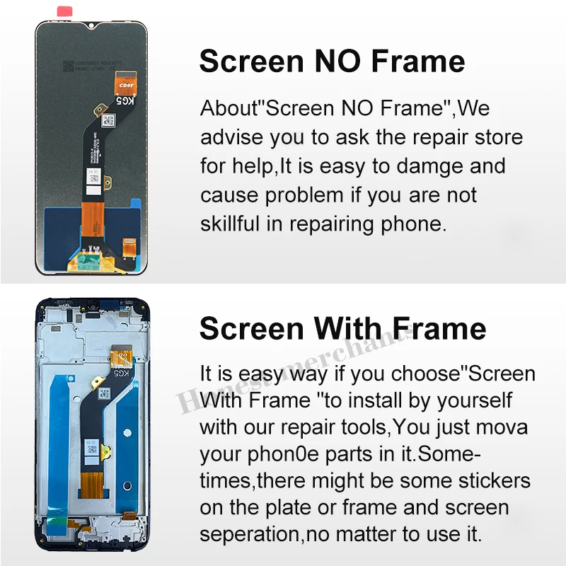 6.52" Spark Go 2022 Display For Infinix Tecno Spark go 2022 KG5 KG5M KG5H LCD Touch Screen Digitizer Assembly Replacement Panel