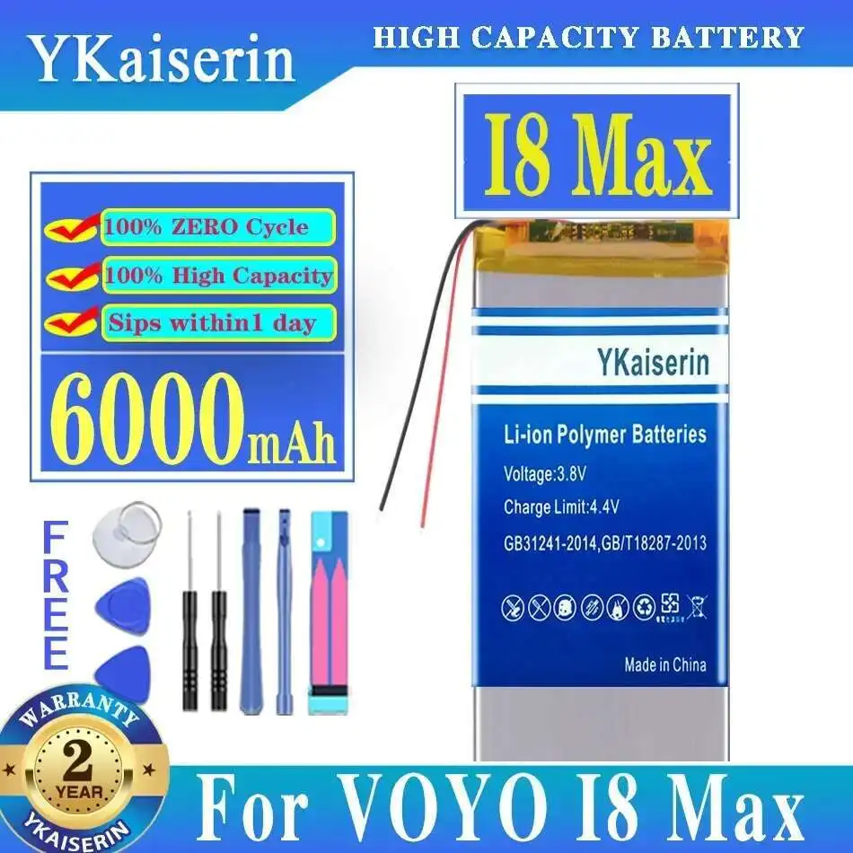 

Tablet Battery 6000Mah Good Low-Temperature Performance For Voyo I8 Max PC Accumulator 2 Wire 2Line