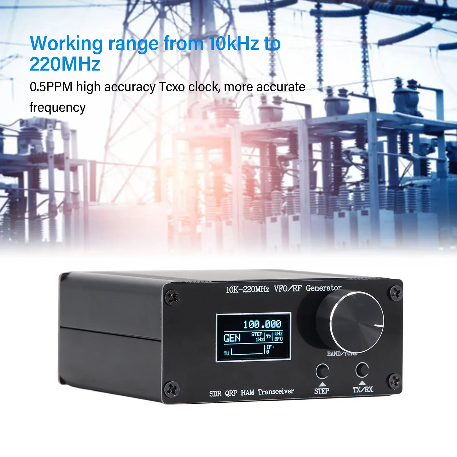 Variable Frequency Oscillator Working Range 10kHz To 220MHz 0.5PPM Clock Durable High Accuracy SDR Transceiver