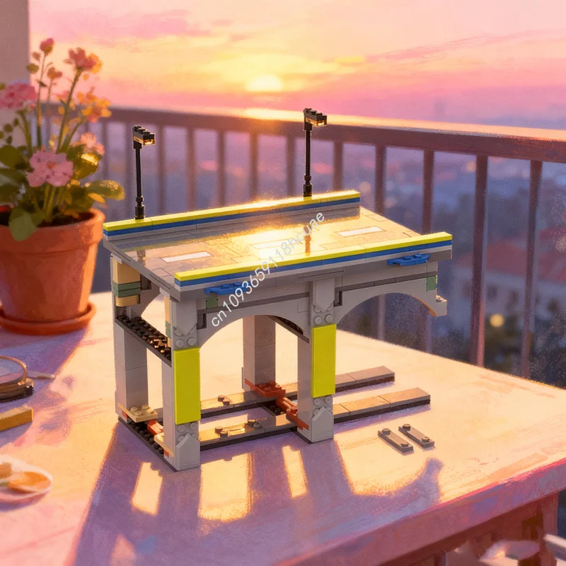 

178pcs MOC City Modular Streetscape Elevated Roadway Model Building Blocks Construction Christmas Gifts Toy DIY Creative Idea