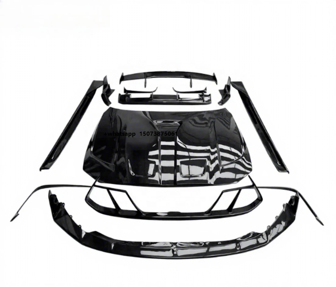 High Quality Body Kit for  M3 M4 Upgrade PK Style Rear Lip Front Lip Side Skirt Spoiler Hood Dry Carbon Fiber Car Auto Parts