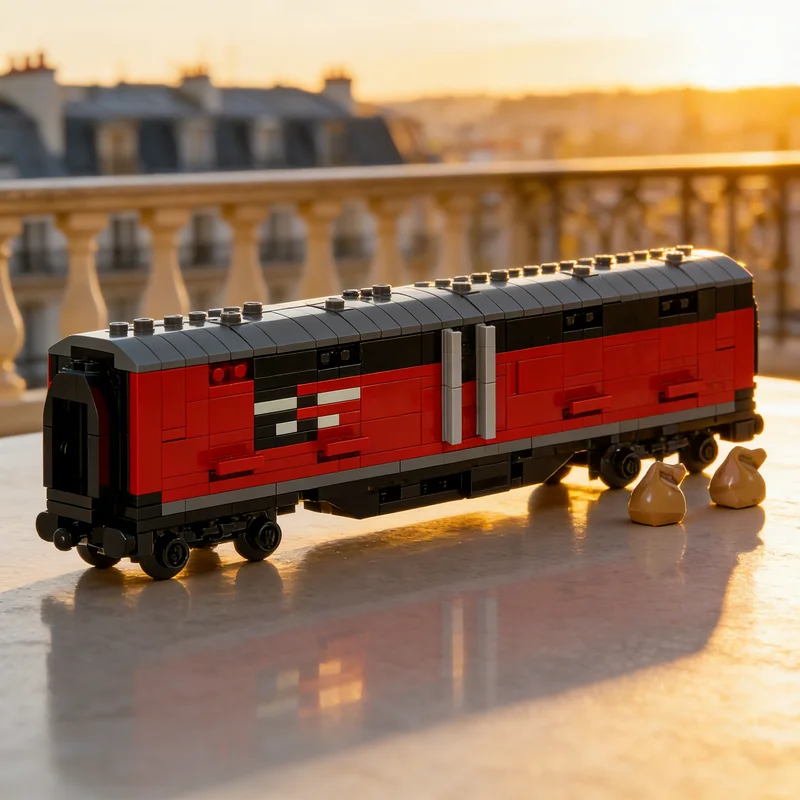 

417 деталей MOC 4 Wide BR Super BG Carriage Royal Mail Creator: Модель-конструктор, архитектурные блоки, рождественский подарок, креативная идея