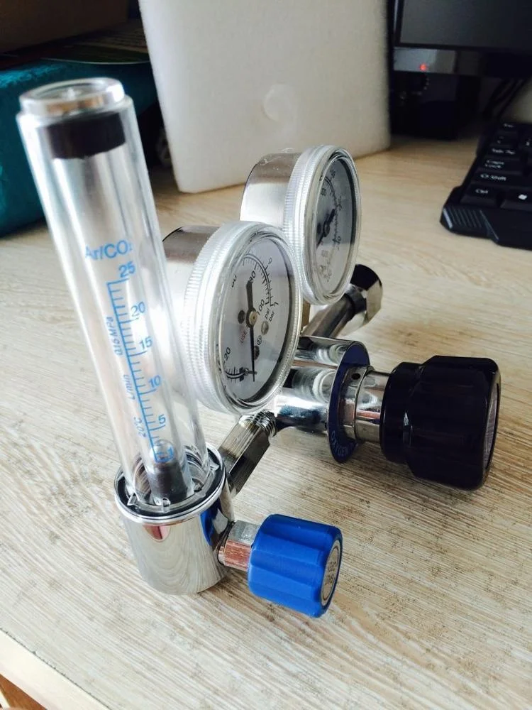 SS316L material 0-25L pressure Regulator With flow Meter CO2 SO2 HCl gas