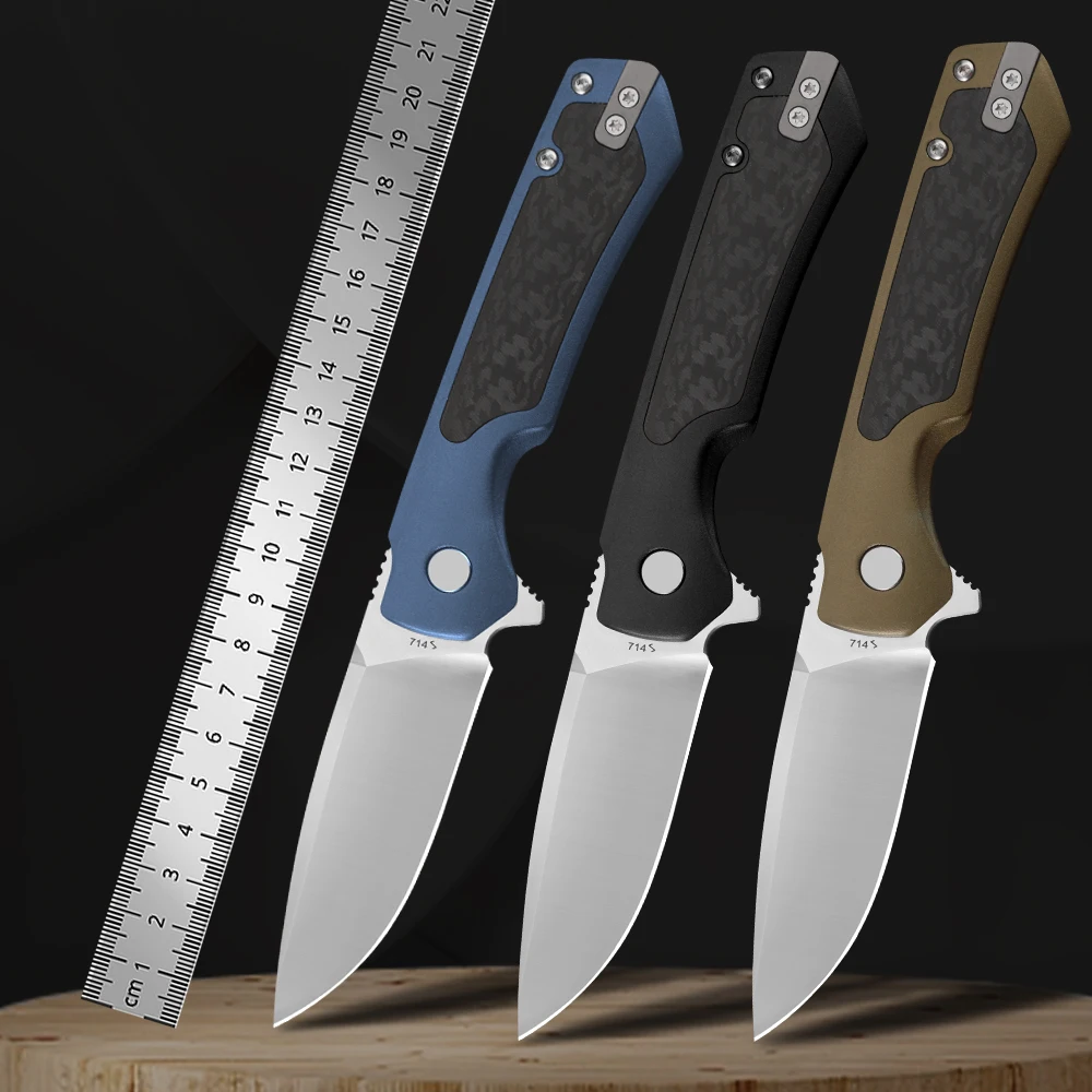 

Складной нож NINE THORN D2, титановый карманный нож с ребрами, инструмент EDC, кемпинг, охота, открытый 714