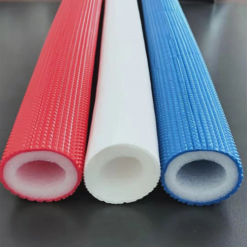 1.5M Water Separator for Floor Heating Fresh Air Pipe 4 Points 6 Points 1 Inch Red and Blue Embossed Insulation Cotton Pipe