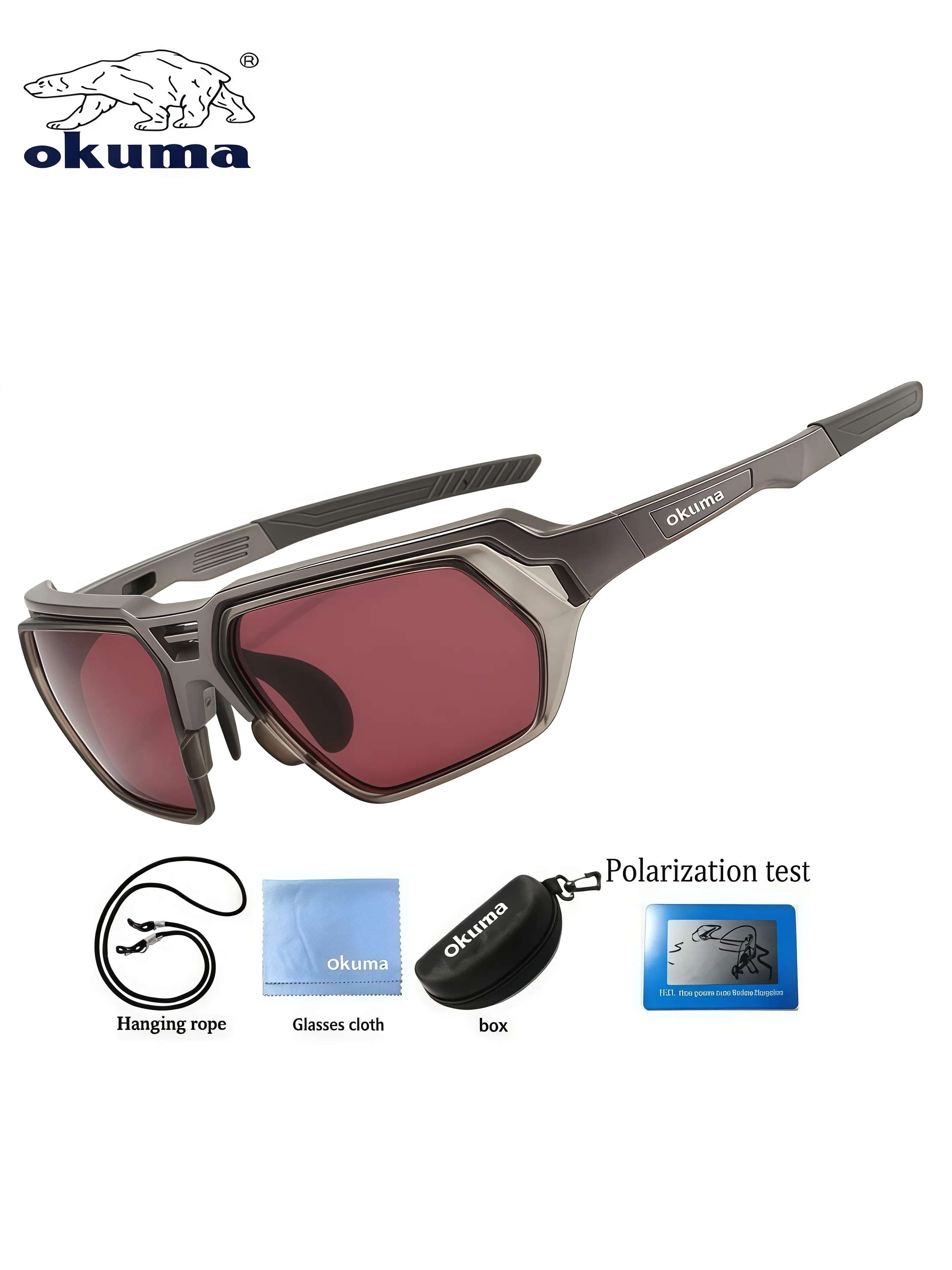 AliExpress okuma Okuma 26 Year New Outdoor Sports Goggles, Cycling Polarized Goggles, Suitable for Fishing, Camping, Hiking, Cycling, Sunglasses