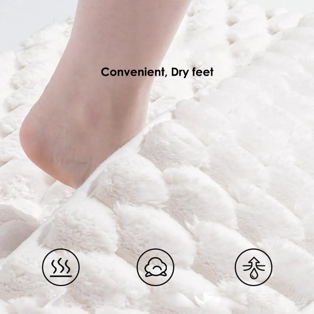 Shower Area Bathroom Use Quick-Dry Bath Mat Non Slip Bathroom Mat Home Decor Ultra-Absorbent Mat Bathroom Accessory