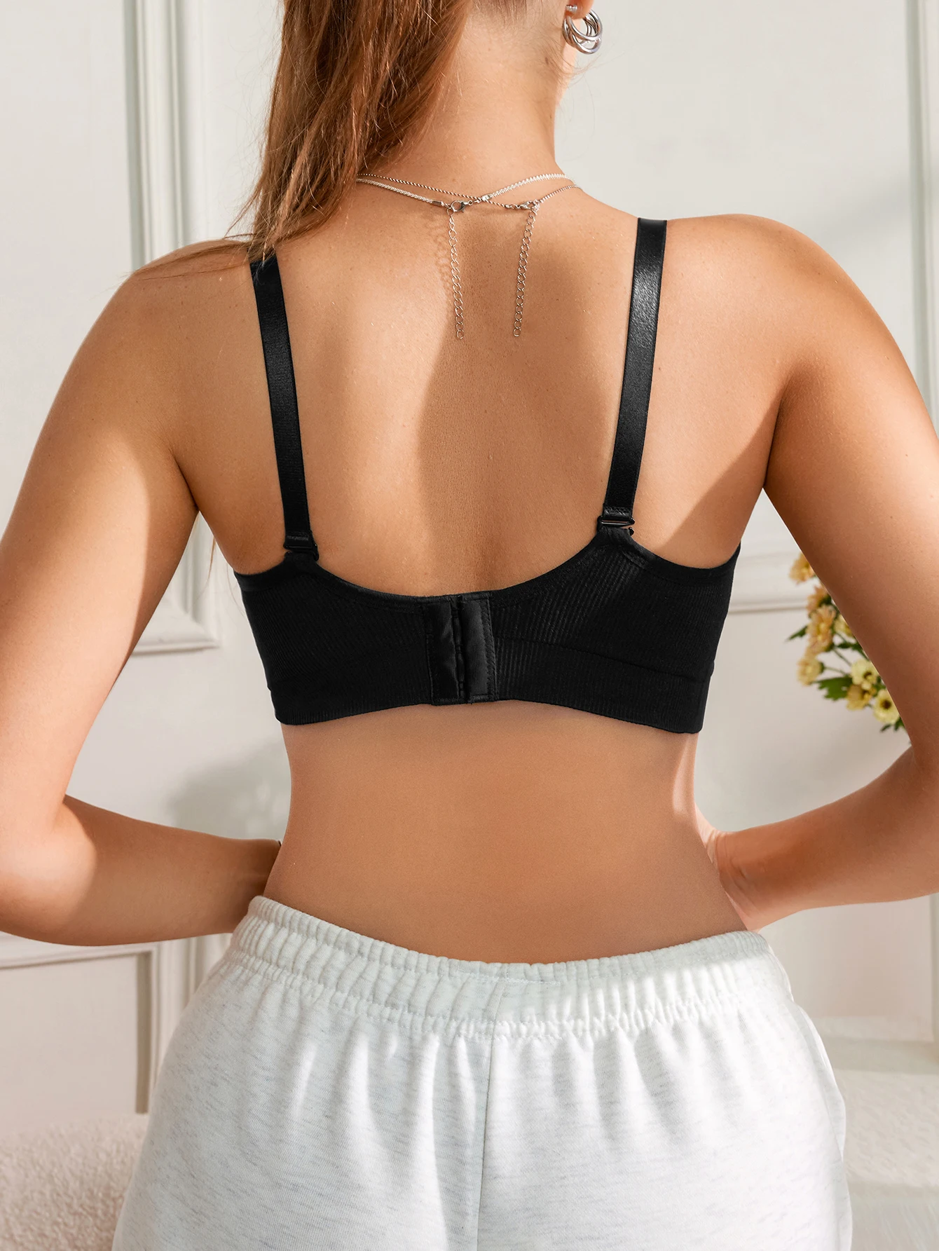 ملابس داخلية للرضاعة الطبيعية مكونة من 5 قطع للنساء الحوامل، حمالة صدر من قطعة واحدة، حمالة صدر متعددة الألوان بزر مفتوح من الأمام، راحة ذات الاستخدام المزدوج أثناء العلاقات العامة #2