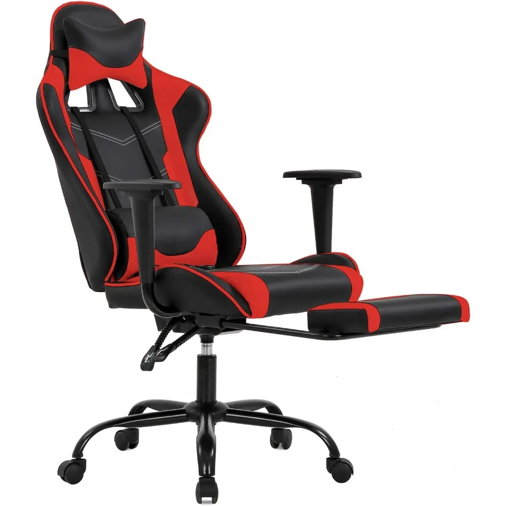 Office Chair Ergonomic Desk Chair with Footrest Arms Lumbar Support Headrest Swivel Rolling High Back Racing Computer Chair