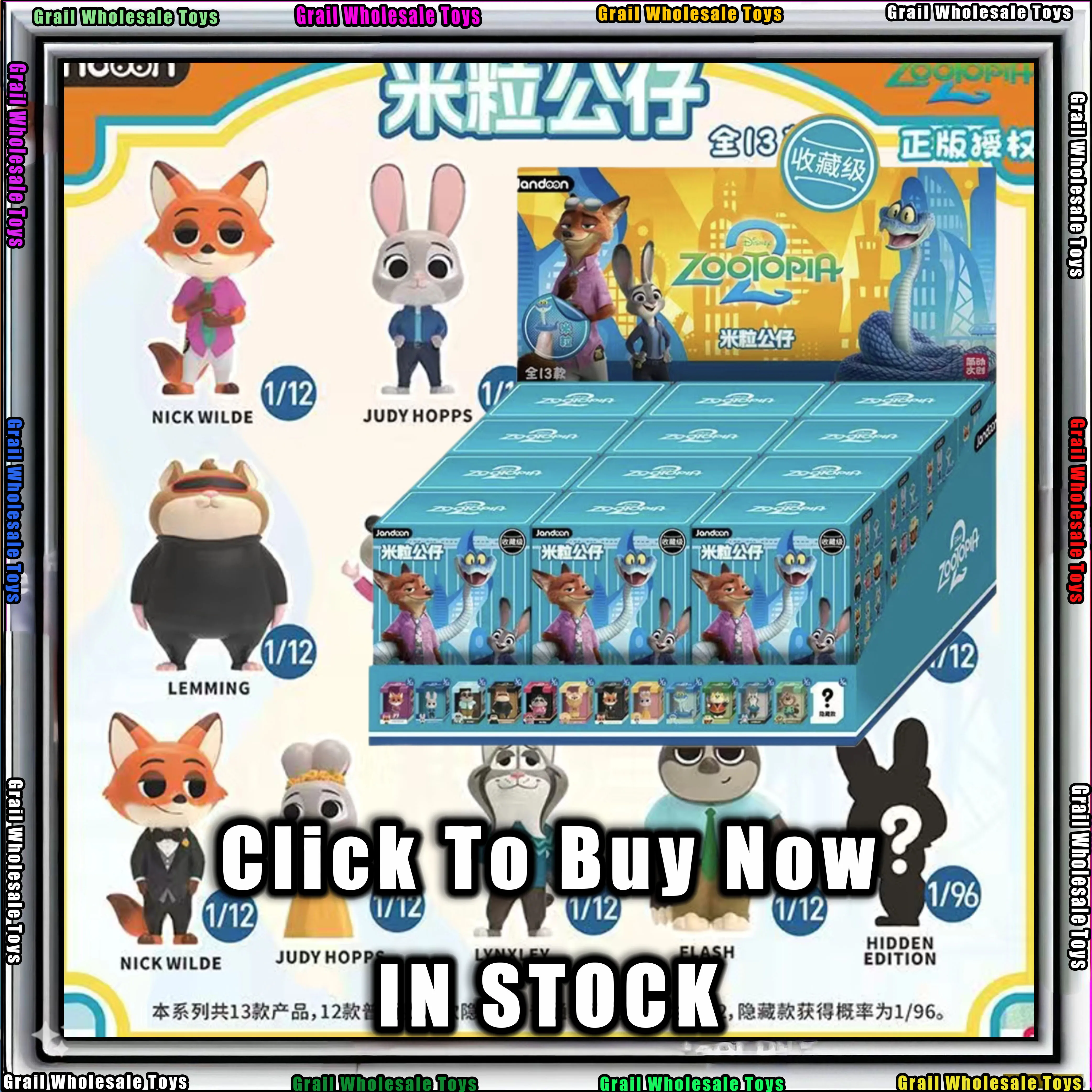 

[In Stock!] Zootopia 2 Mini Figure Blind Box Nick Wilde Anime Figure Judy Hopps Mystery Box Gary Mini Doll Nibbles Ornament Gift