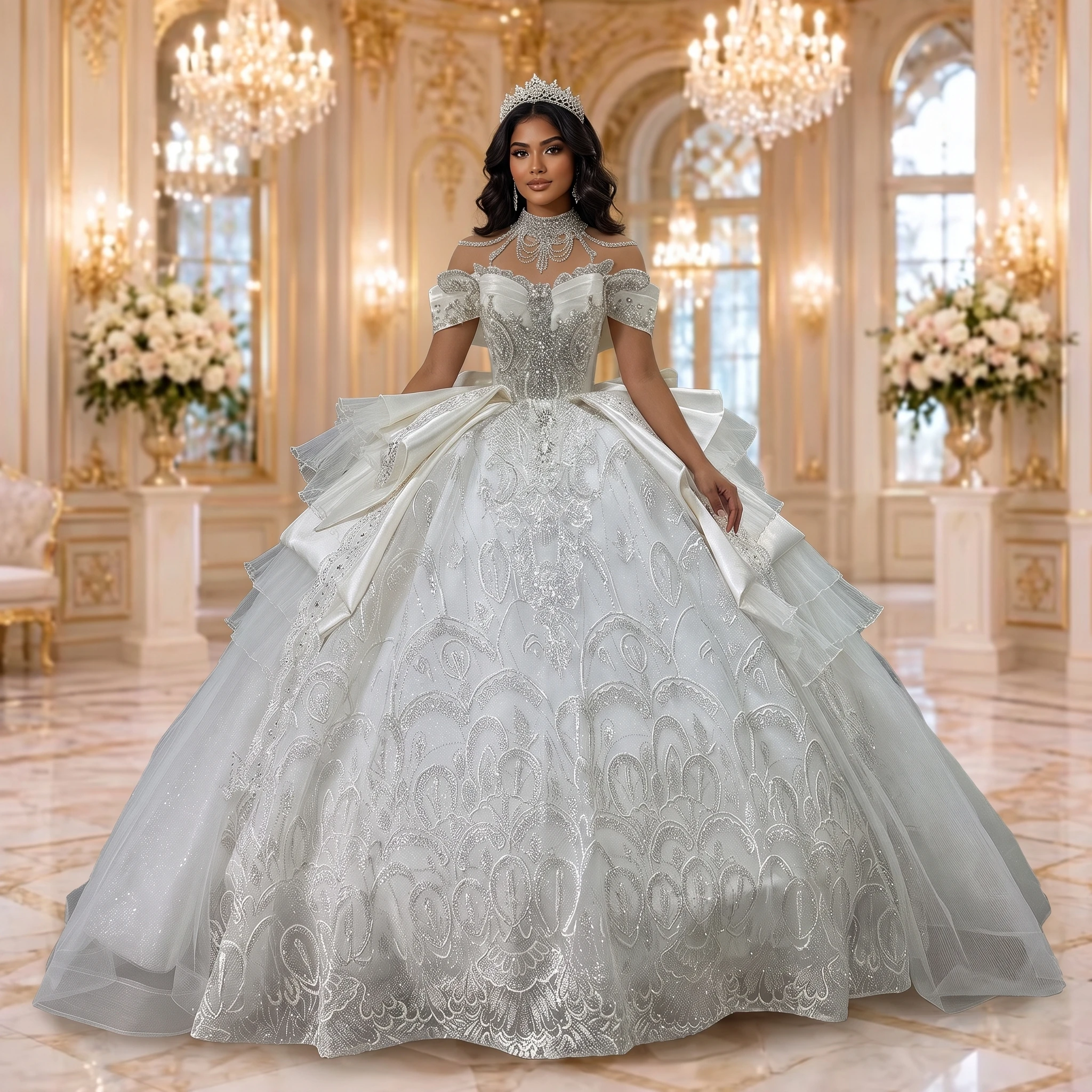 2026 Exquisite Ball Gown Wedding Dress Customized Beading Sequined Wedding Gown Tailor Made Princess Dresses vestido de novia