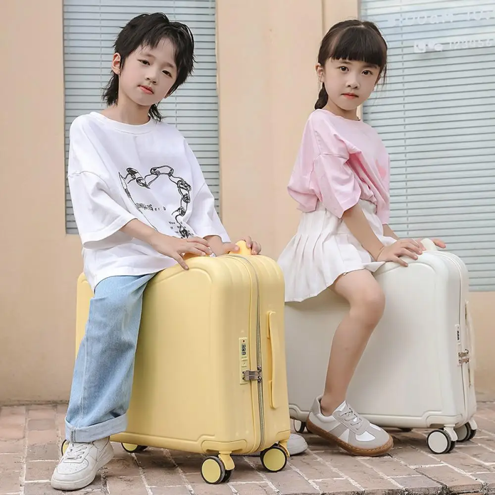 Cartoon Sanrioed 20 pollici Trolley Case Hello Kitty Cinnamoroll Anime Kuromi Melody valigia Mute Universal Wheel Student Travel