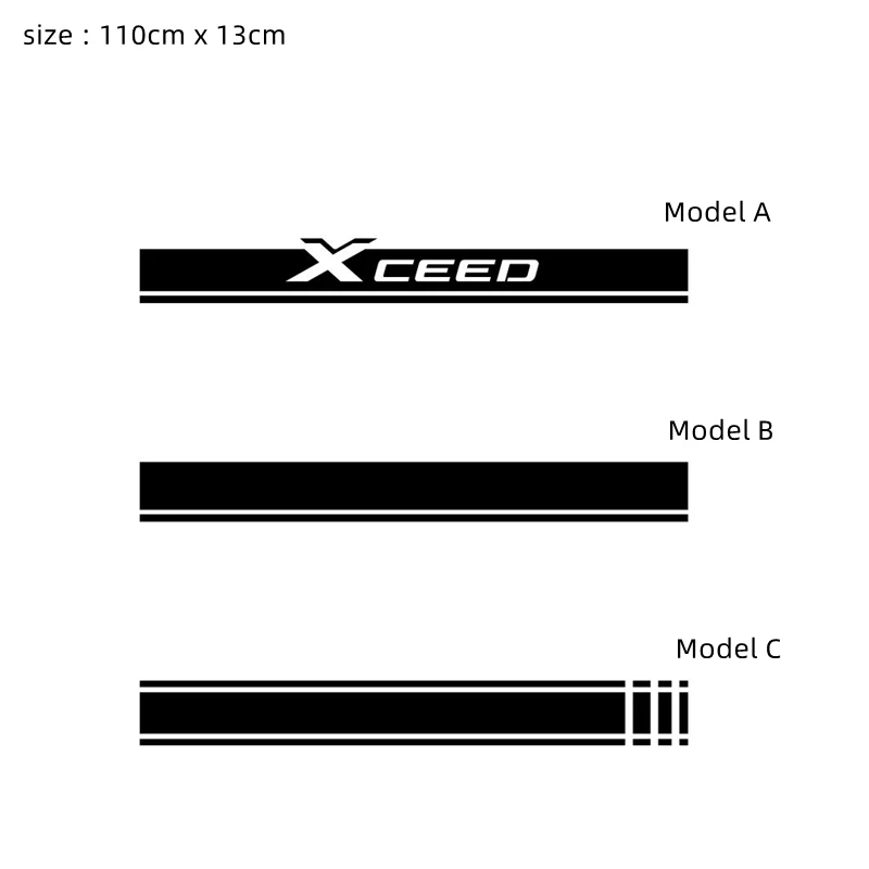 Car Hood Bonnet Sticker For KIA Xceed GT-line Carbon Fiber Sport Stripes Auto Engine Cover Vinyl Decal Customized Accessories