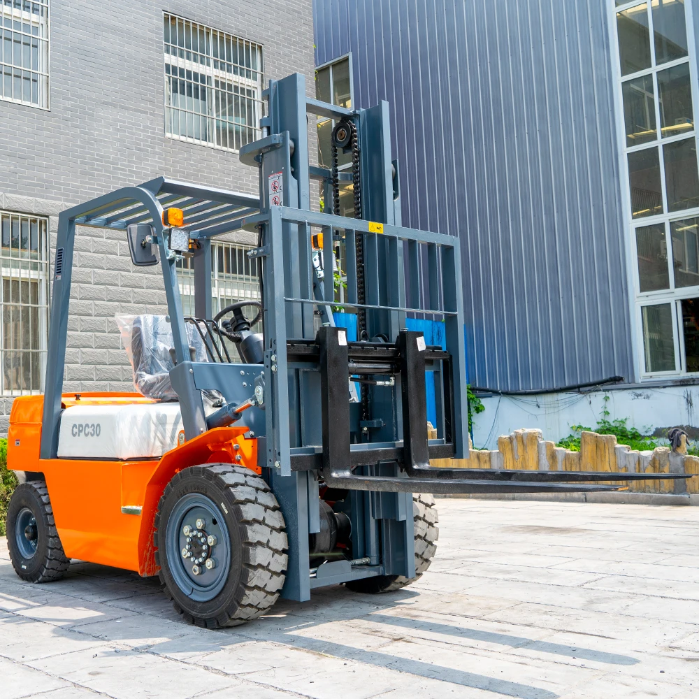 HWC-30 off-road wheel forklift diesel forklift 3 tons 3.5 tons mechanical diesel off-road forklift color support customization