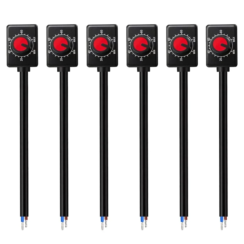 

AA01-6Pack DC 0/1-10V Ручка светодиодного диммера, мини-светодиодная ручка диммера с поворотным переключателем управления Низковольтный пассивный диммер ШИМ затемнение