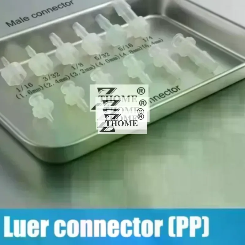 Luer Lock Adapter PP Material Connector Air Valve Pipe Dispensing Glue Subpackaging Syringe Barrels Fitting