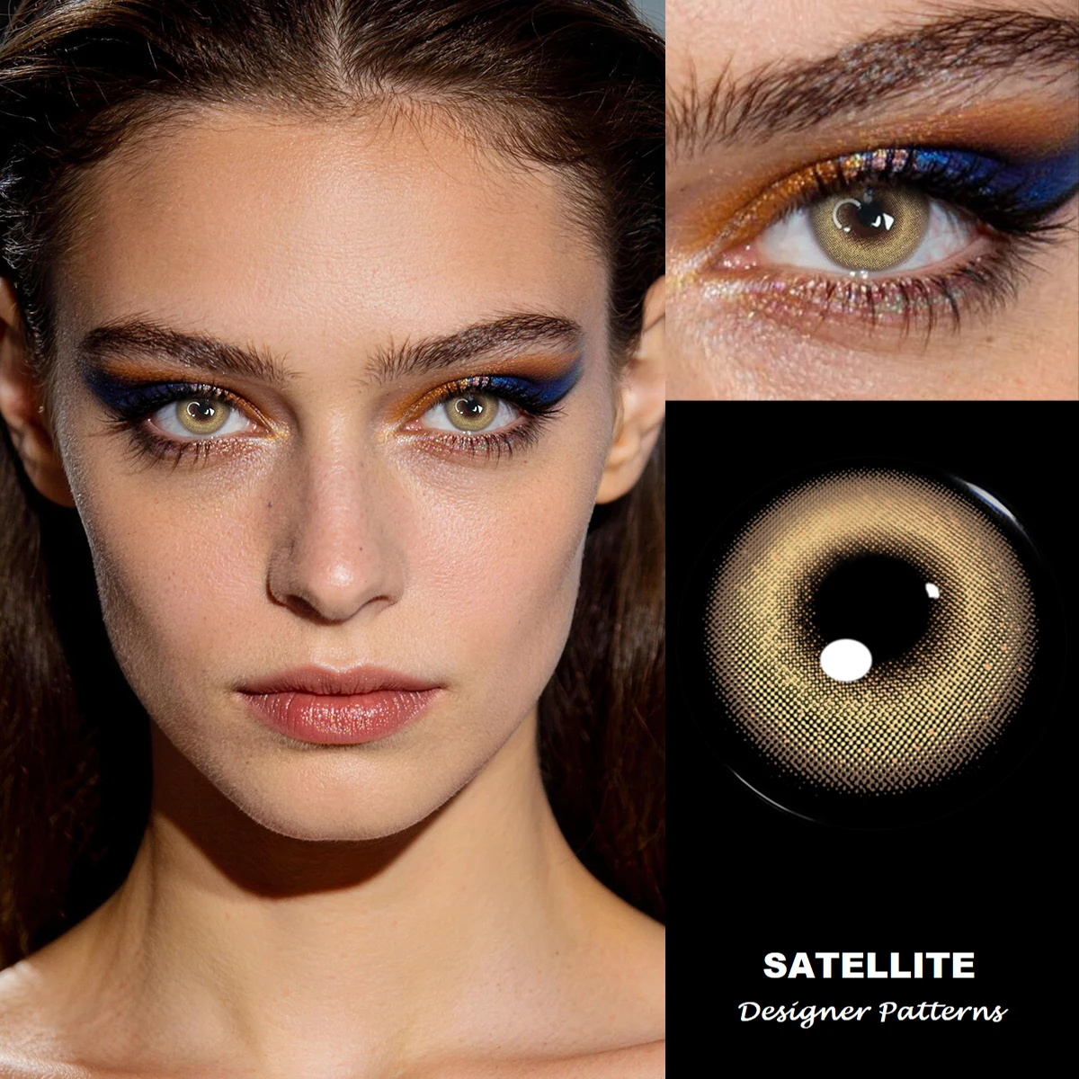 VISUASHOW Lentilles de contact souples couleur naturelle marron Birkin, usage semi-annuel, pour maquillage quotidien et beauté des yeux